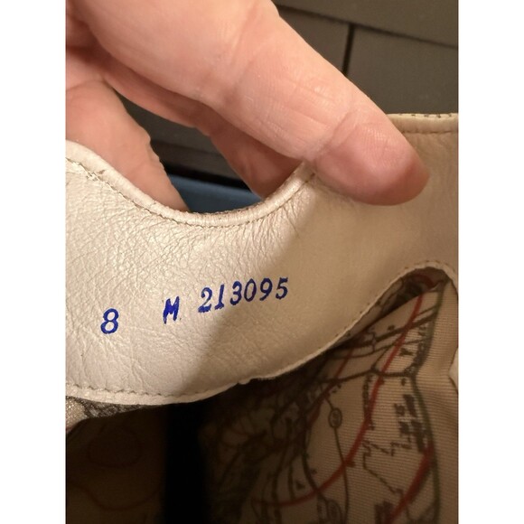 Vintage ZODIAC WHITE LEATHER COWGIRL SLOUCHED BOOTS Metal Toe/Heel 8 - Picture 9 of 11